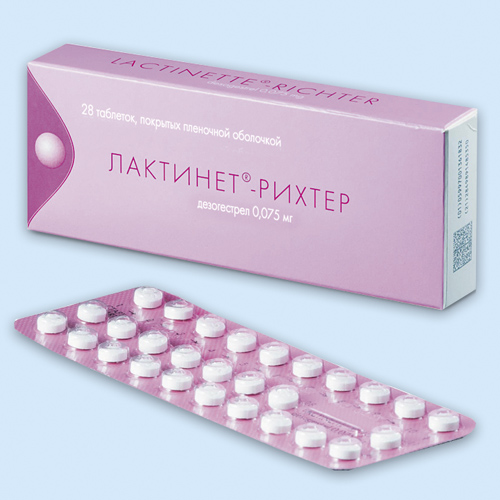 Лактинет-Рихтер таб.п/о 0.075мг N28 (Р)