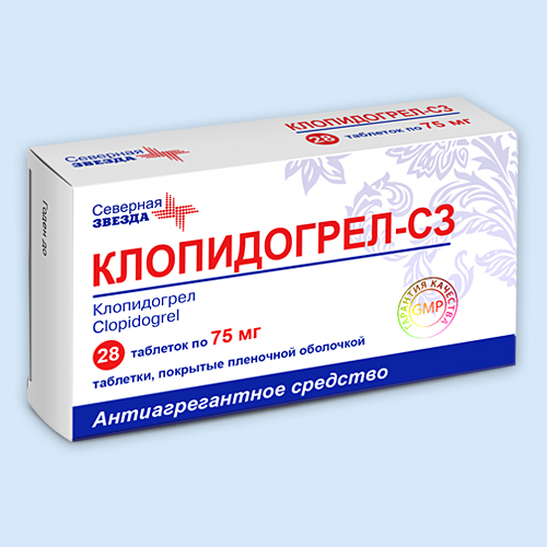 Клопидогрел-СЗ таб. п/о 75мг N28 (Р)#