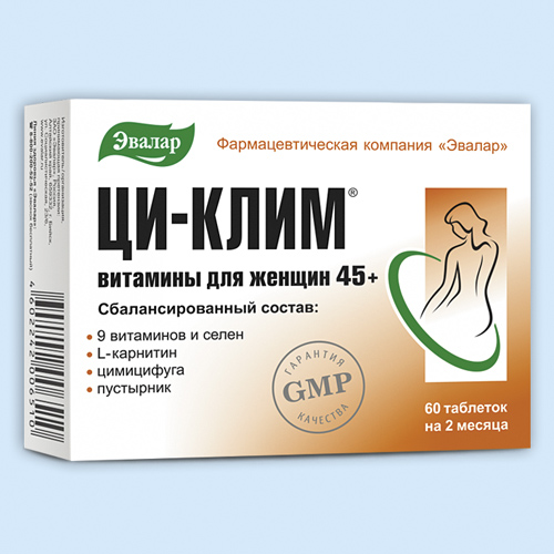 Ци-клим вит. д/женщин 45+ 0.56г N 60 (Р) (ПТ)