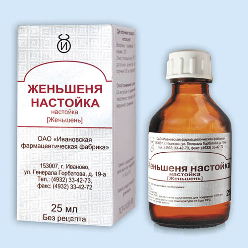 Н-ка женьшеня 25мл (Р) (Иванов)