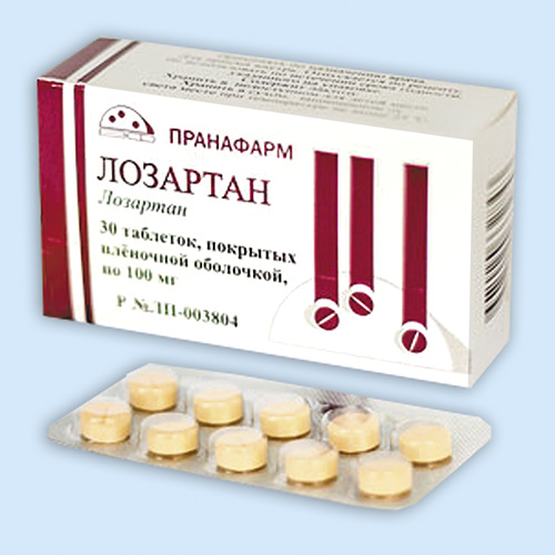 Лозартан таб. 100мг N30 (Р) Пранафарм#