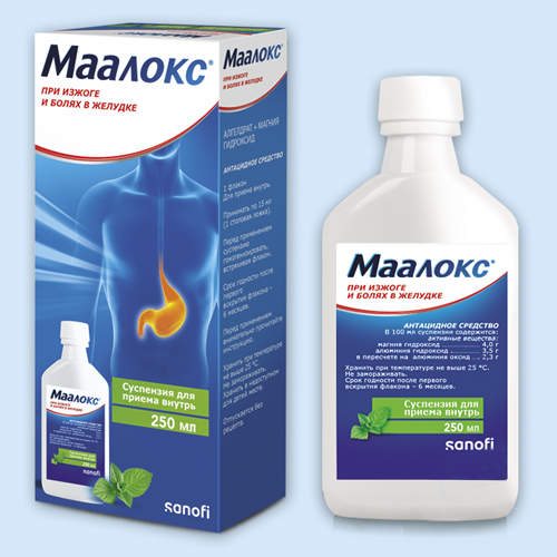 Маалокс сусп. 250мл (Р)