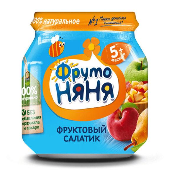 Фруто Няня Пюре Фруктовый салатик Яблоко-груша-персик