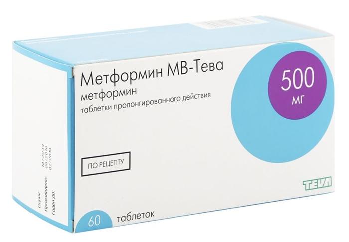 Метформин МВ-Тева таб. 500мг №60