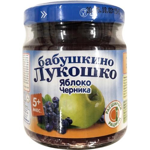 БабЛукош Пюре Ябл.+Черника 100г 5мес.(Р) (ПТ)