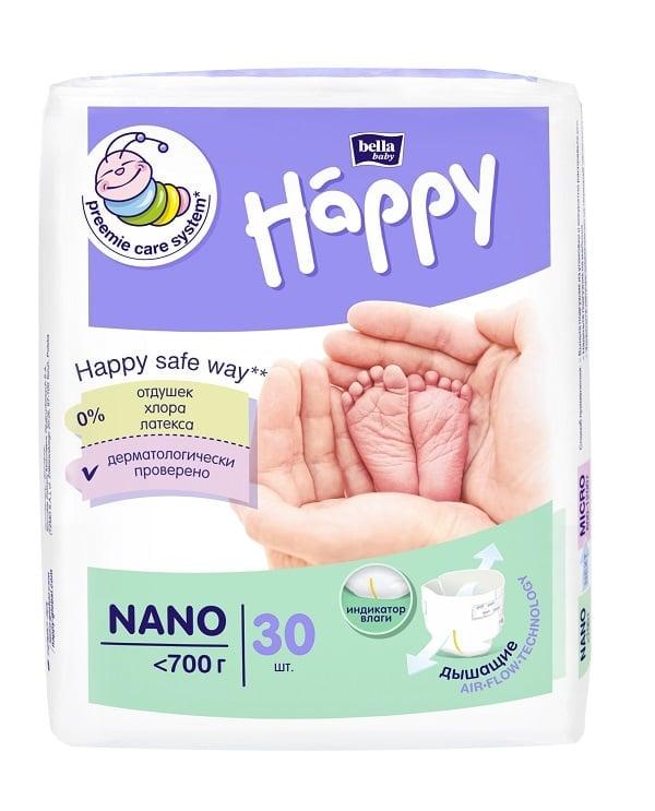 Подг. Baby Happy Nano (до 700г) N30 д/недонош. (Р)