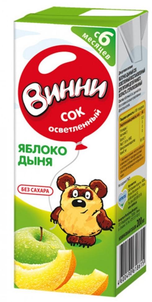 ВИННИ Сок Яблоко-дыня осветленный