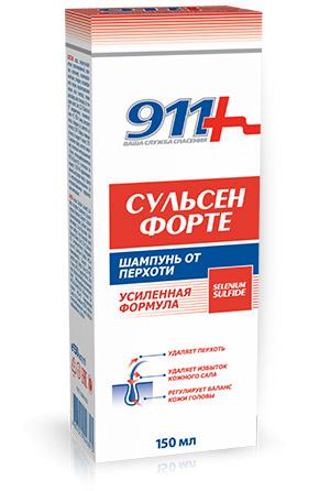911 Шампунь Сульсен форте 150мл от перх.  (Р)