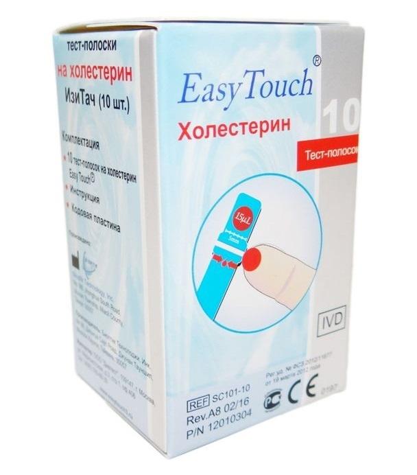 Тест-полоски EasyTouch холестерин №10