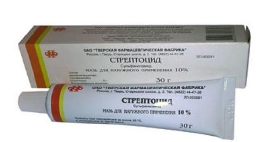 Мазь стрептоцидовая 10% 30г туба (Р) ТверскФФ
