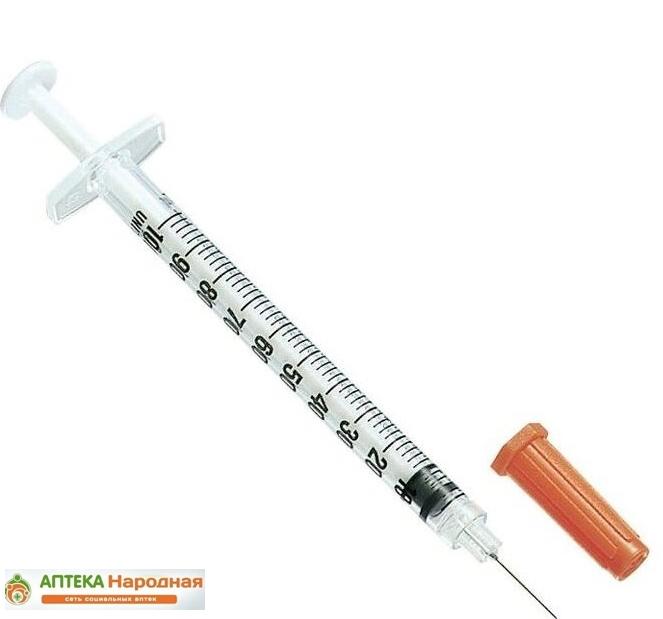 Шприц 1мл U-40 30G(0.3х8мм) N 10 Micro-Fine Plus (Р)