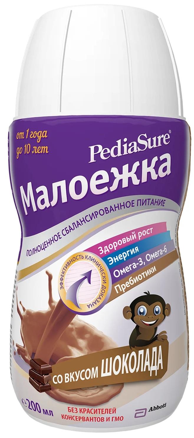 ПедиаШур Малоежка Спец.смесь (шоколад) 200мл (1-10лет) (Р) (ПТ)