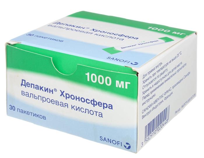 Депакин Хроносфера гран. 1000мг N30 (Р)#