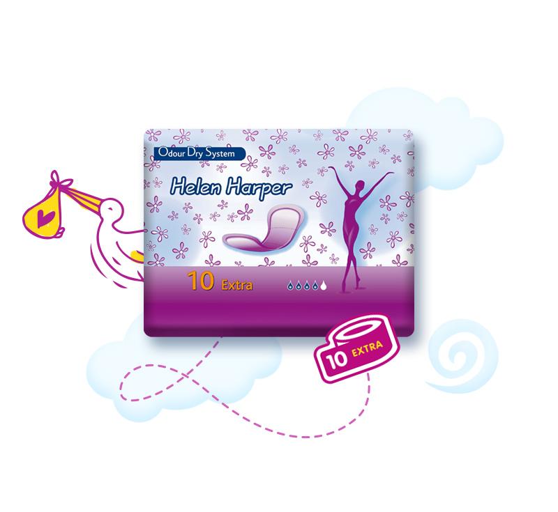 Послеродовые и урологические прокладки Helen Harper Microflex Large 4 капли: 10 шт.
