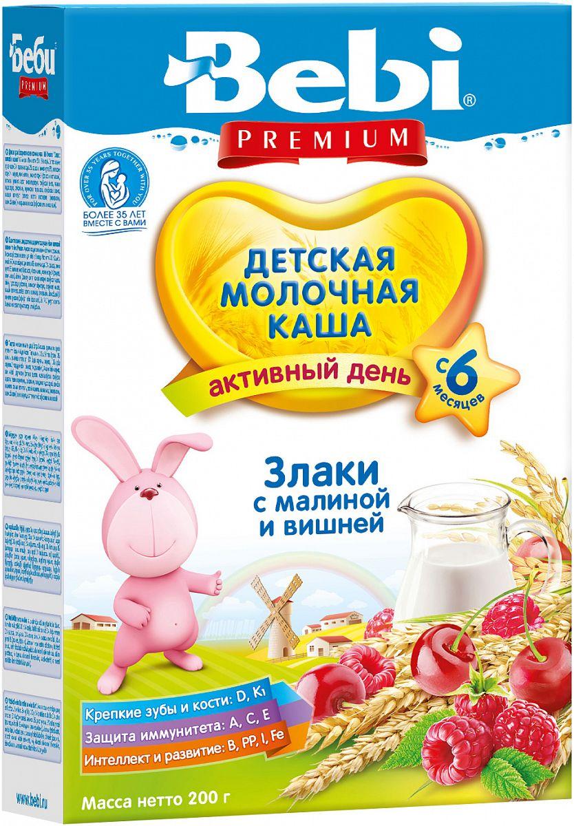 Bebi Premium Каша Молочная Злаки-Малина-Вишня