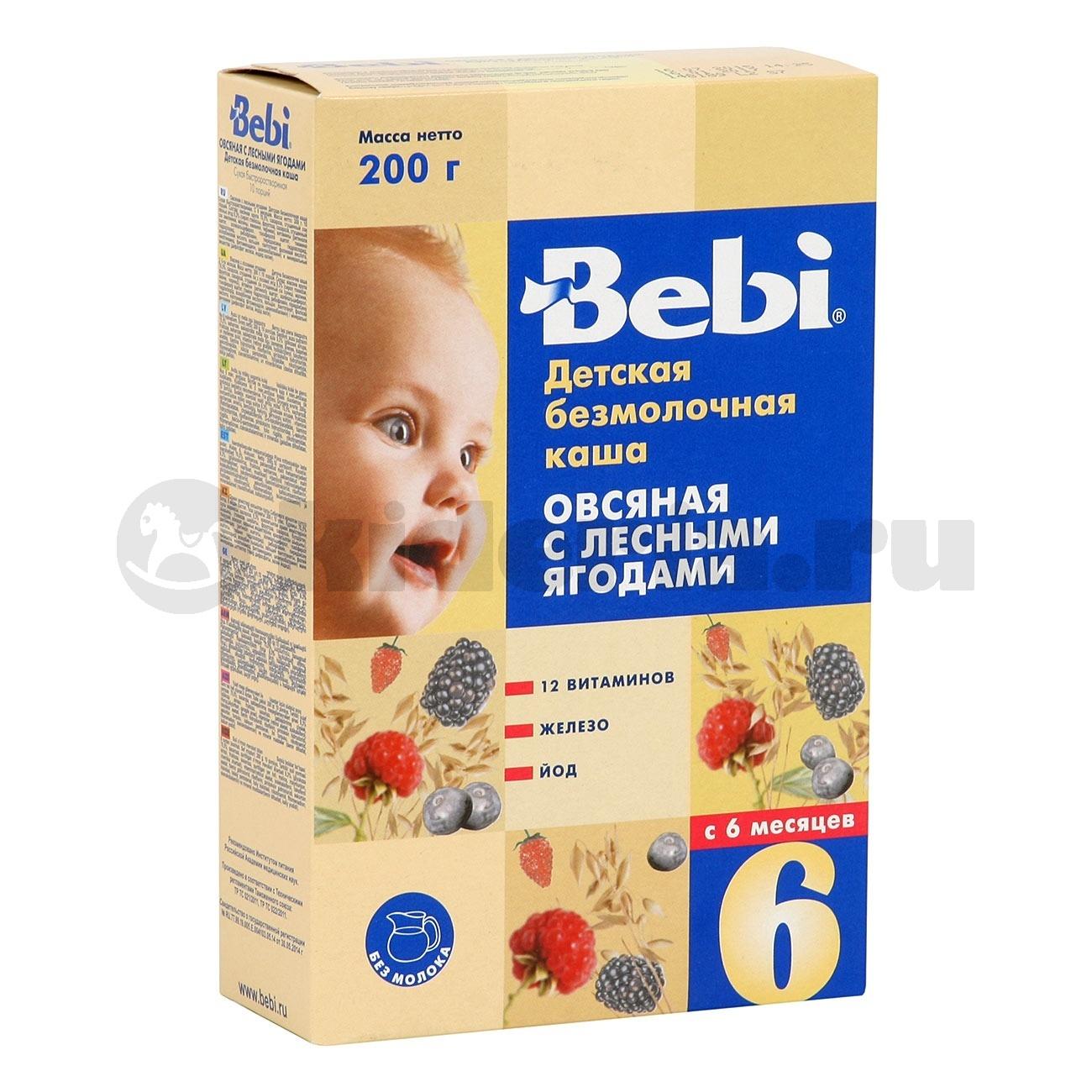 Bebi Premium Каша Безмолочная овсяная Железо-Йод