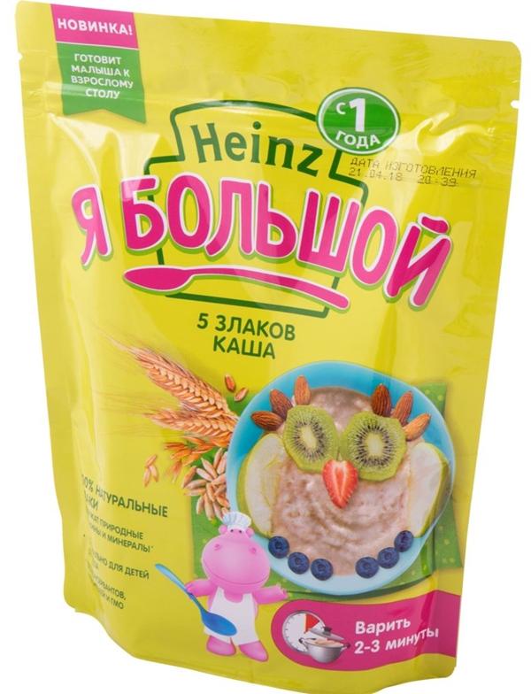 Heinz Я Большой Каша 5 злаков 250 г (пауч) (12+)