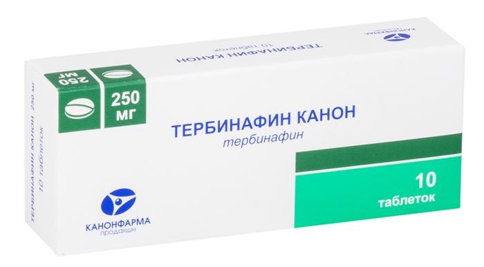 Тербинафин Канон таб. 250 мг: 10 шт.