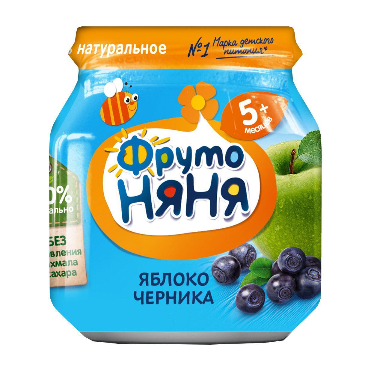 Фруто Няня Пюре из яблок и черники