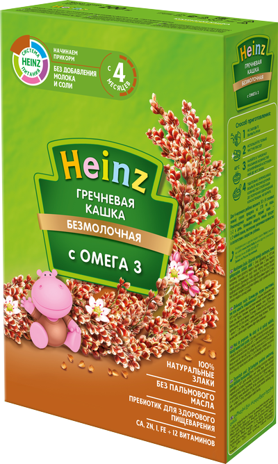 Heinz Безмолочная Гречневая кашка с Омега-3