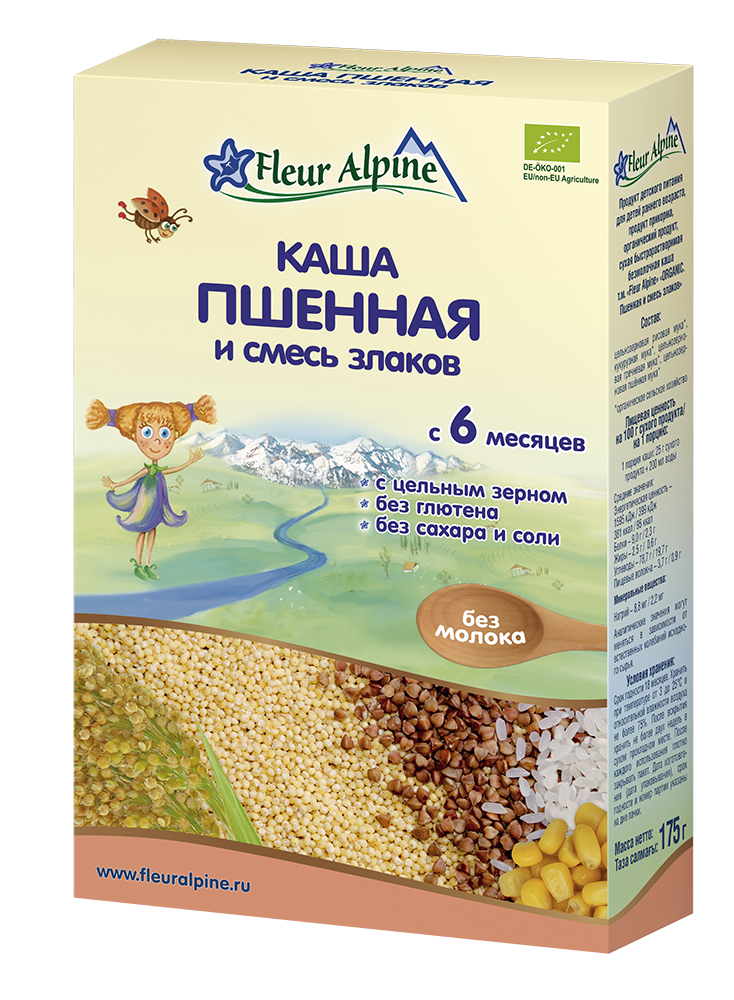 Fleur Alpine ORGANIC (ФА) Каша ПШЁННАЯ и смесь злаков