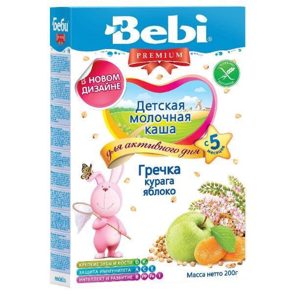 Bebi Premium Каша Молочная Гречневая Курага-Яблоко