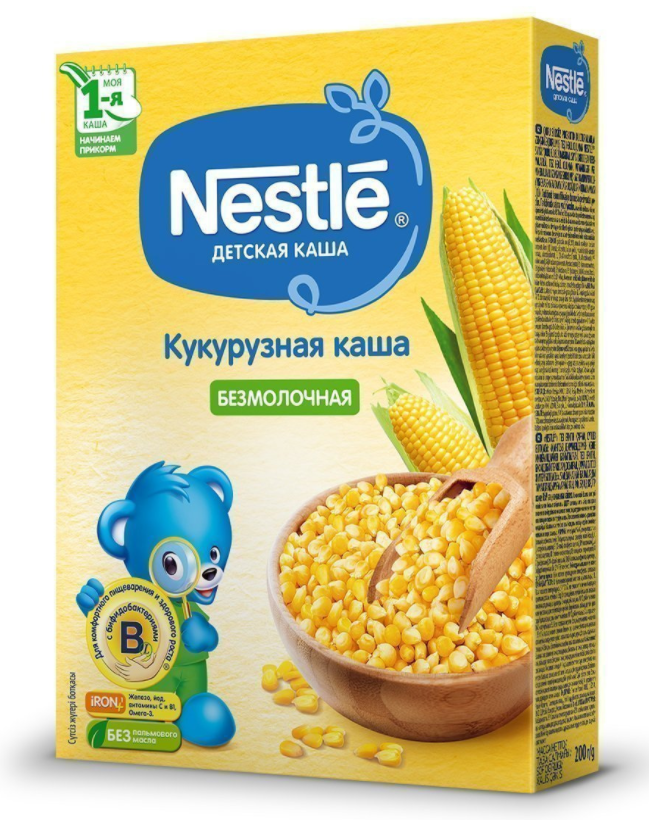 NESTLE Каша безмолочная кукурузная 160 г (5+)