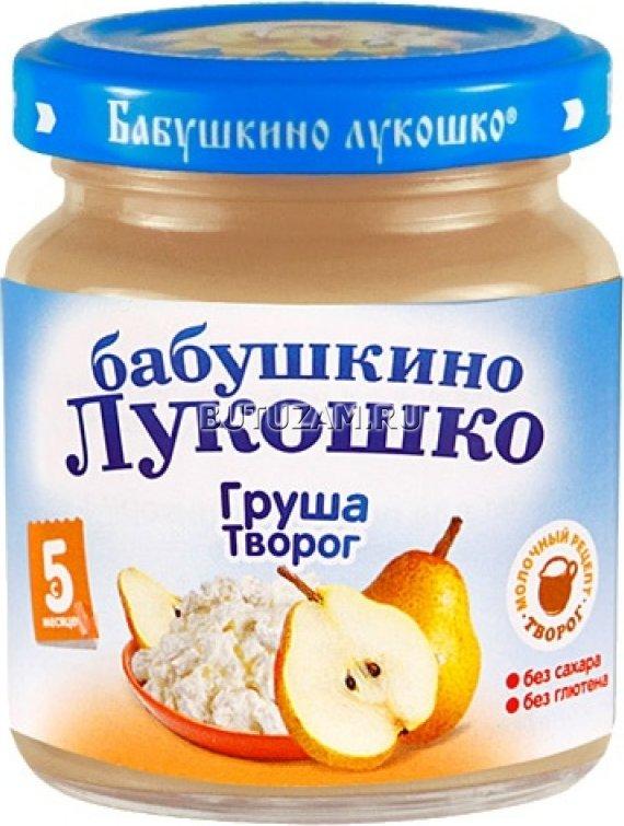 Бабушкино Лукошко Пюре Груша+Яблоко 100 г (3,5+)