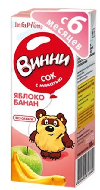 ВИННИ Сок Яблоко-банан с мякотью