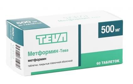 Метформин-Тева таб.п/о 500мг N60 (Р)#
