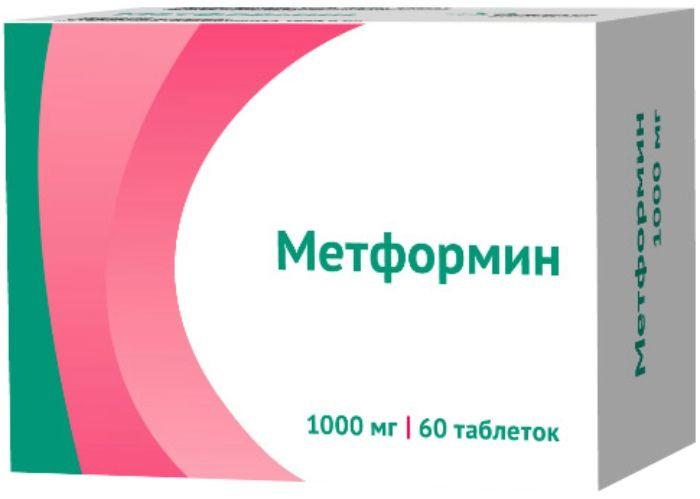 Метформин таб.1000мг N60 блист. (Р) Озон#