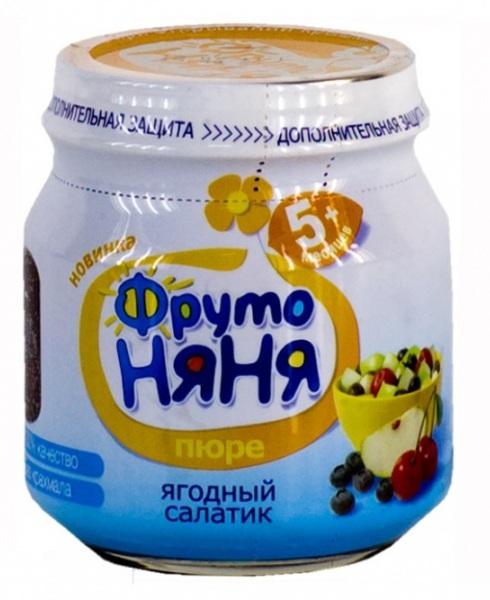 Фруто Няня Пюре Ягодный салатик Черника-Вишня