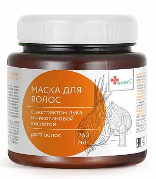 Маска для волос с экстрактом репчатого лука и никотиновой кислотой «Apotek`s»