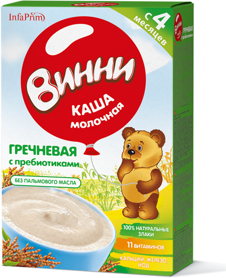 ВИННИ Каша мол.гречн. 200г с пребиот. 4мес.(Р) (ДПИ)