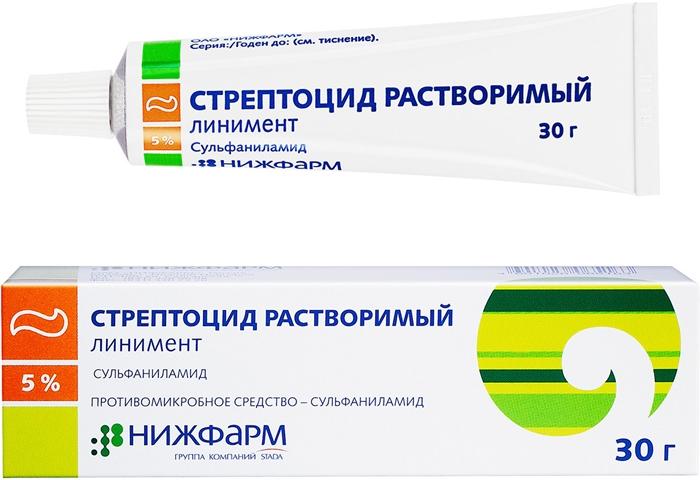 Лин. стрептоцида растворим. 5% 30г (Р)