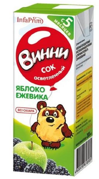 ВИННИ Сок Яблоко-ежевика осветленный