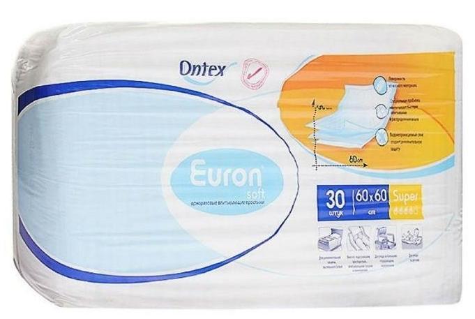 Простынь впитывающая Euron Soft Super 60х60см №30