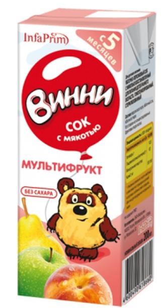 ВИННИ Сок мультифрукт с мякотью