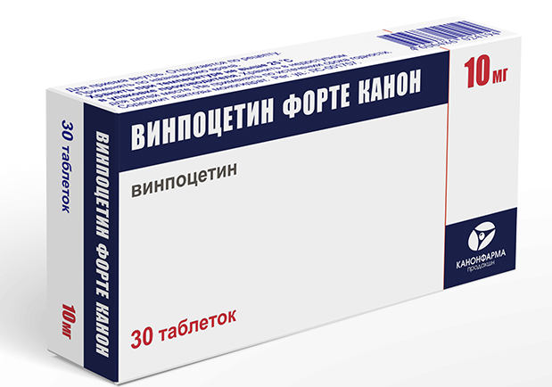 Винпоцетин форте таб.10мг N 30 (Р)#
