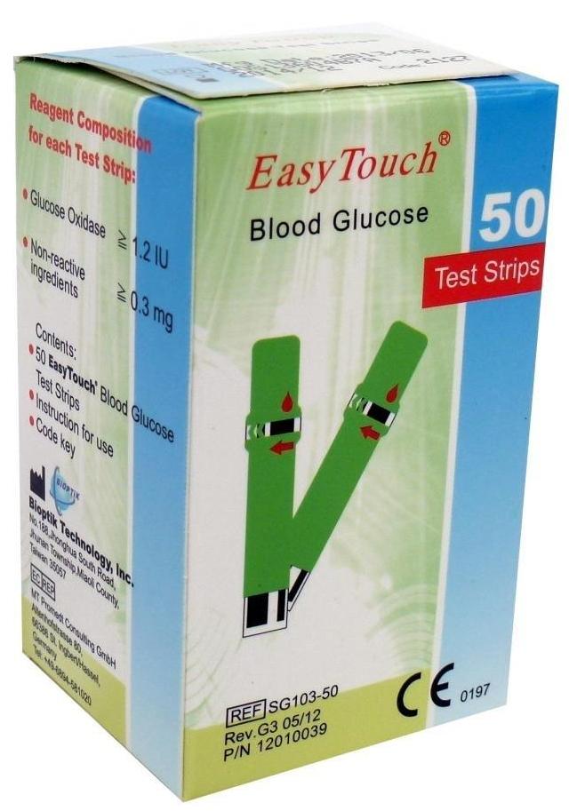 Тест-полоска к глюкометру EasyTouch Глюкоза №50