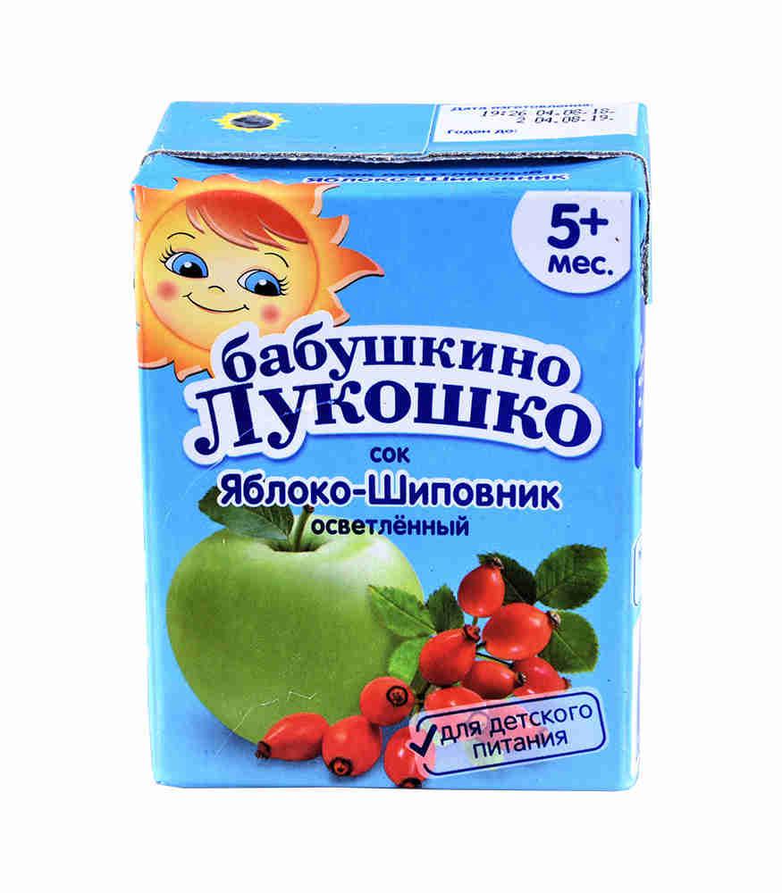 Бабушкино Лукошко Сок Яблоко-шиповник 200 мл (5+)