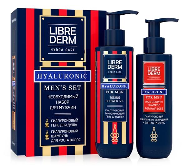 Набор Librederm ForMen Необходимый набор для мужчин (FOR MEN Гиалуроновый гель для душа+FOR MEN Гиалуроновый шампунь от выпадения и для роста волос)
