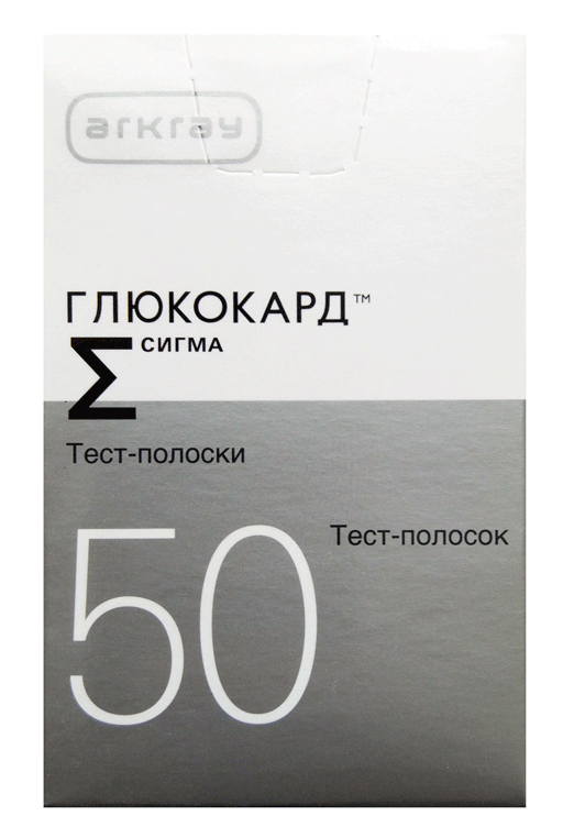 Тест-полоска к глюкометру Глюкокард Сигма: 50 шт.
