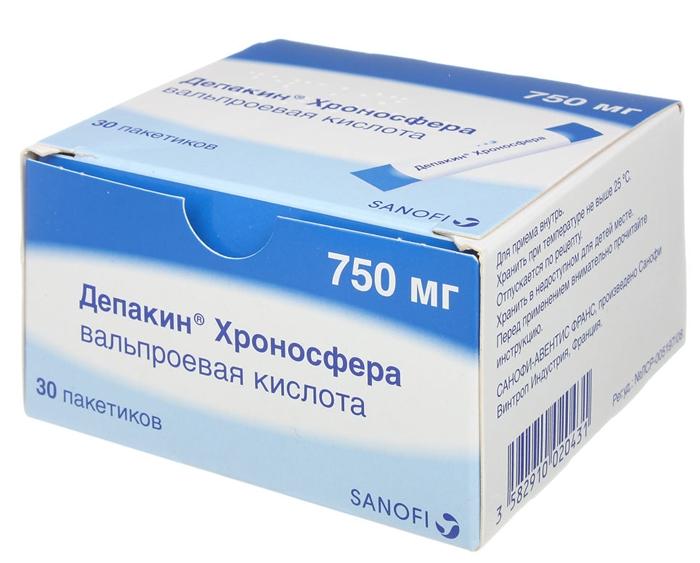 Депакин Хроносфера гран. 750мг N30 (Р)#