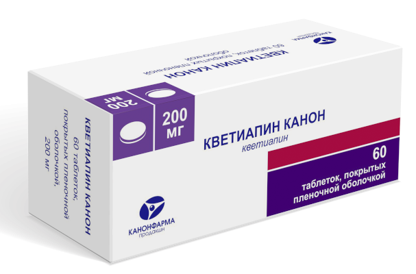 Кветиапин Канон таб. 200мг N60 (Р)#
