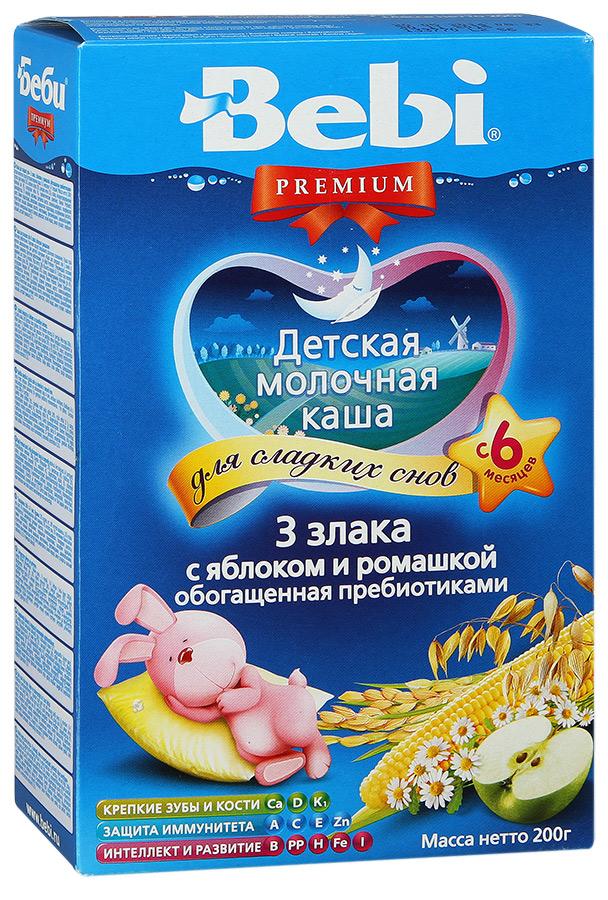 Bebi Premium Каша Молочная 3 злака-Малина-Мелисса