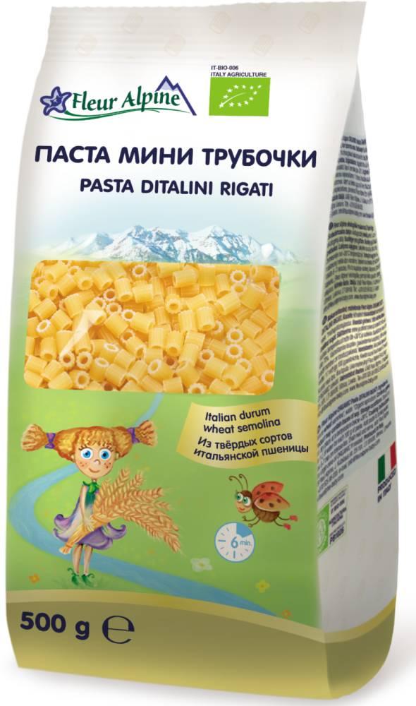 Fleur Alpine ORGANIC (ФА) PASTA DITALINI RIGATI ПАСТА МИНИ ТРУБОЧКИ
