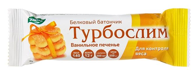 Турбослим белков.батончик 50г ванил.печенье д/похуд. (Р) (ПТ)