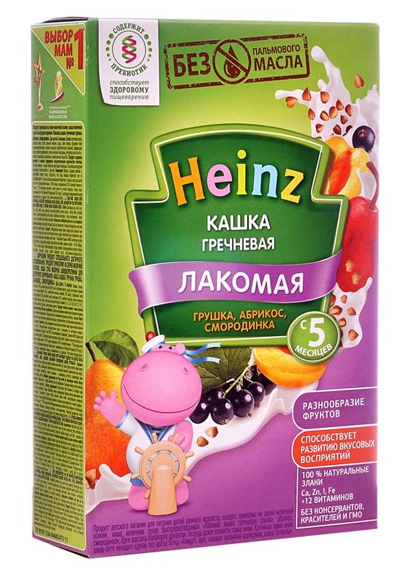 Heinz Лакомая Гречневая кашка с грушей, абрикосом и смородиной 200 г (5+)