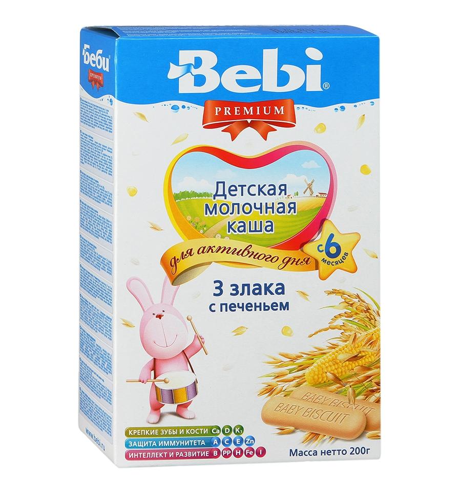 Bebi Premium Каша Молочная 3 злака-Печенье
